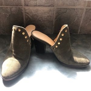 Michael Kors Olive Suede Mules